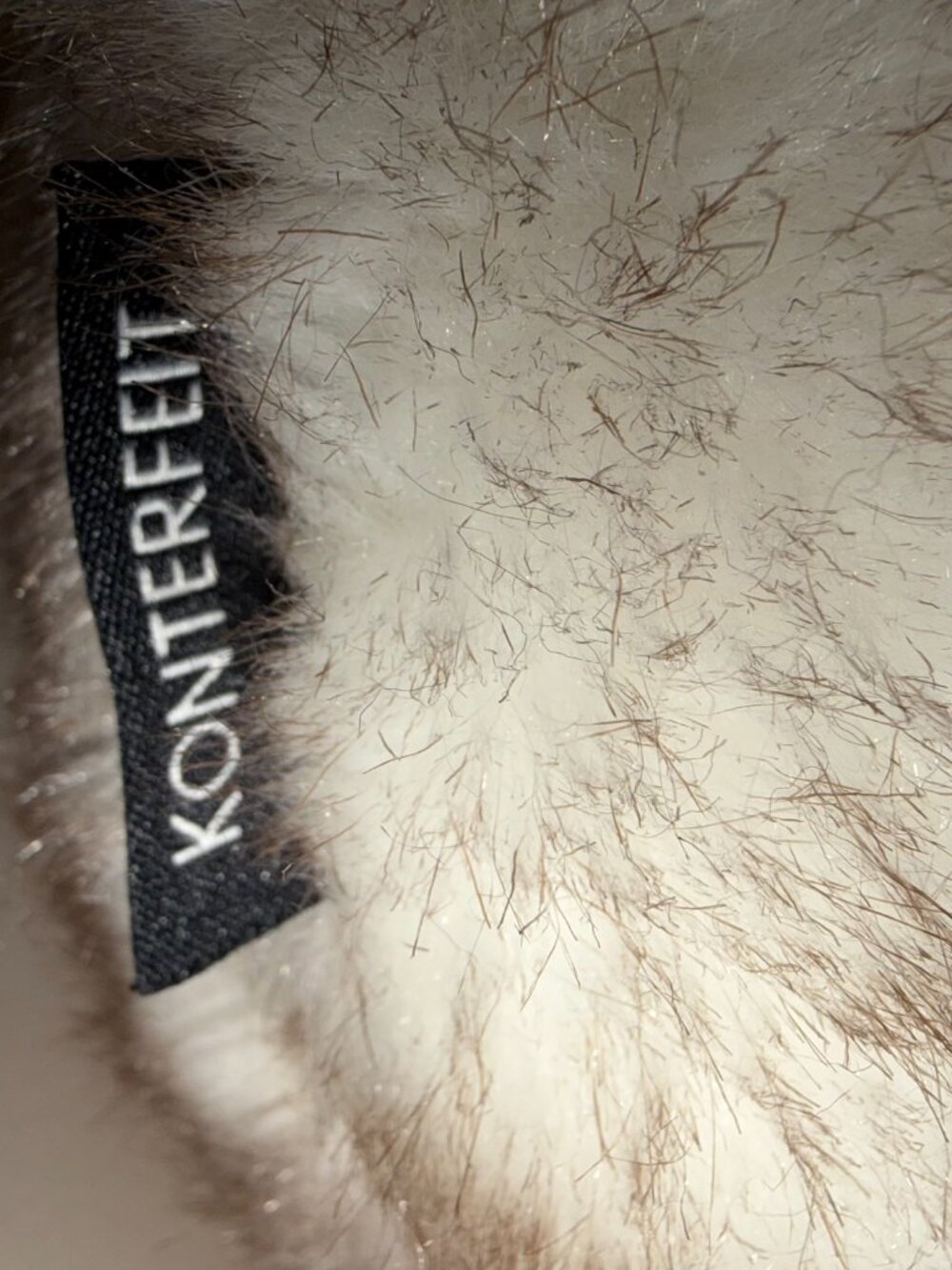 Konterfeit Luxury Teddy Bear Fur Slippers Toasted Marshmallow size S - Picture 4 of 9